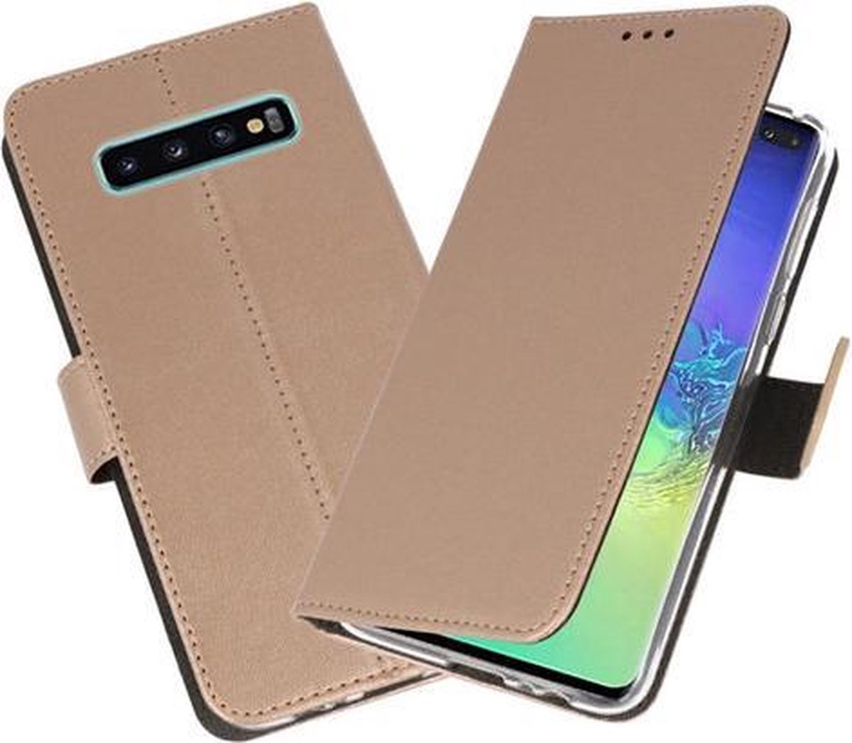 Bestcases Pasjeshouder Telefoonhoesje Samsung Galaxy S10 Plus - Goud