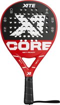 X1TE Padel Racket Core Rood - Lichtgewicht Padelracket - Ronde vorm - Sweetspot - Geschikt voor Alle Niveaus