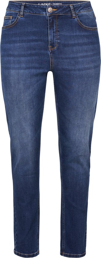 Miss Etam dames Jeans slim fit blauw - Plus