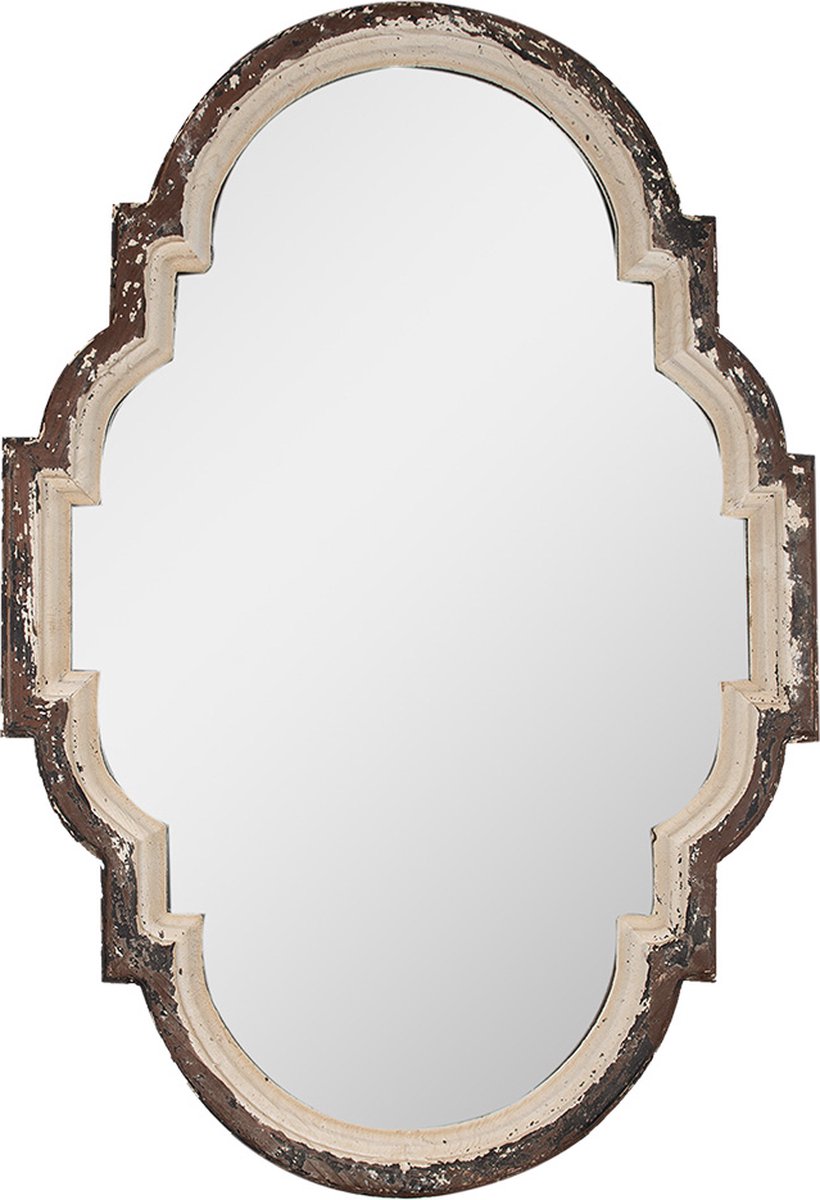 Spiegel 63x4x91 cm Bruin Beige Hout