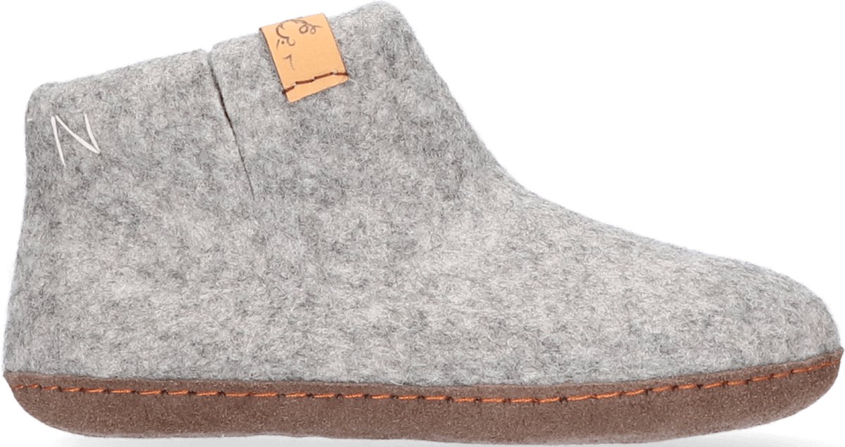 Tofvel - Luna Kids Wolvilt Sloffen Marbled Light Grey - Maat 28