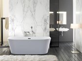 Shower & Design Halfvrijstaande badkuip DIVINA - 170 x 75 x 58 cm - 245L- Wit L 170 cm x H 58 cm x D 75 cm