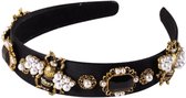 Dottilove Elisa Bee-haarband - Haar accessoire - Sierklem - Sier accessoire - Zwart