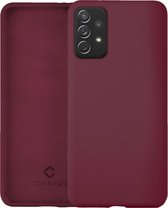 Coverzs Luxe Liquid Silicone Case geschikt voor Samsung Galaxy A52s - Aubergine - Paars - Purple - Siliconen hoesjes geschikt voor Samsung Galaxy A52s hoesje - Silicone case beschermhoes - Backcover hoes