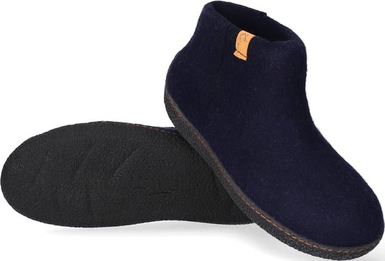Tofvel - Rabara Wolvilt Sloffen Navy Blue - Maat 48