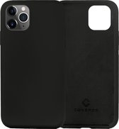 Coverzs Luxe Liquid Silicone case geschikt voor Apple iPhone 12 Pro Max - beschermhoes - siliconen backcover - optimale bescherming - zwart