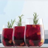 6-delige stemloze wijnglazenset 16oz helderglazen wijnglazen voor rode of witte wijn drinkglazen water en dranken modern ontwerp gemakkelijk vast te houden ideaal voor dagelijks gebruik