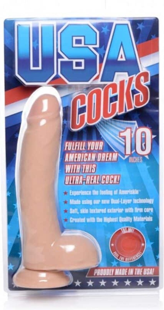 Goedkoopste USA Cocks Realistische Dildo Met Balzak - 21 cm