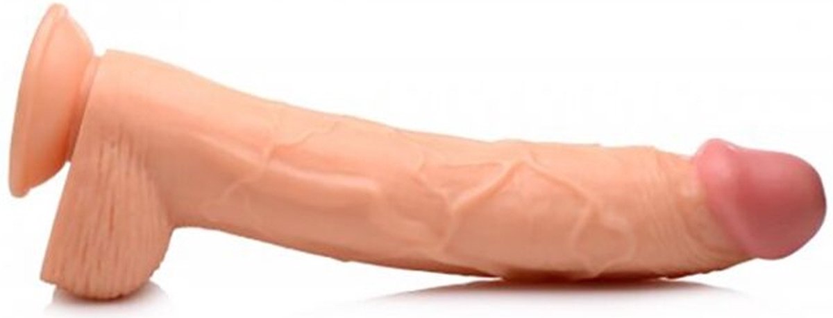 Goedkoopste XR Brands Hung Harry - Dildo met Ballen - 30 cm vanilla / ivory