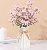 8 Inch Moderne Keramische Bloemenvaas voor Huisdecoratie, Wit, klein