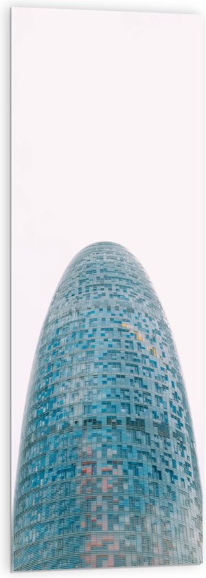 Acrylglas - Torre Glòries Wolkenkrabbers in Barcelona, Spanje - 40x120 cm Foto op Acrylglas (Met Ophangsysteem)