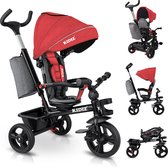Bol.com KIDIZ® Loopfiets Driewieler 5in1 Kinderfiets kinderdriewielerfiets 1 jaar vooruit en achteruit Jogger mand tas drinkhoud... aanbieding