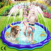 Tapis de Play Water rond de 170 cm avec arroseur - Jouets Water d'été pour Enfants - Tapis de jeu Water de piscine - Plaisir de l'eau de refroidissement avec coussin d'arrosage