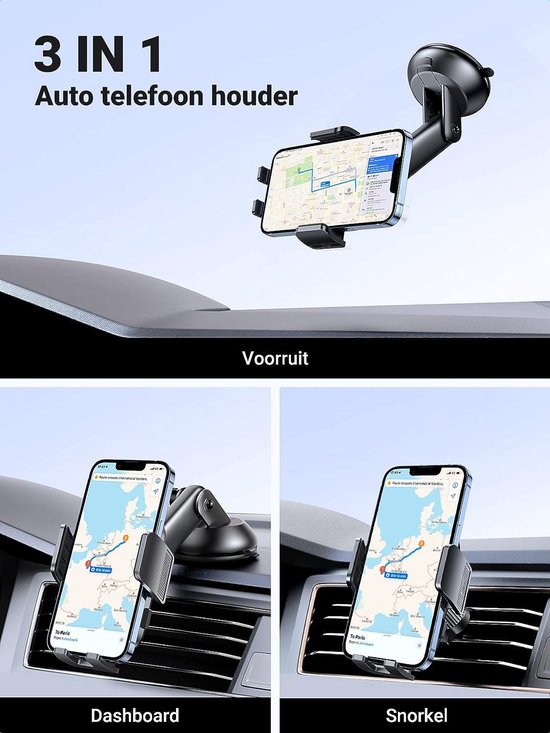 Snap! Magnetic Phone Mount for Bicycle - Minimalist Design, Strong Magnets, One-Hand Use, Secure, Lightweight - Black