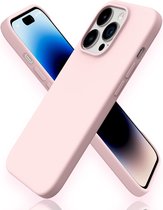 iPhone 14 Pro Max Ultieme Roze Shockproof Silicon Case! Ontdek de Transparante Luxe en Kracht Bescherming, Maximaal Stevig en Premium Kwaliteit.