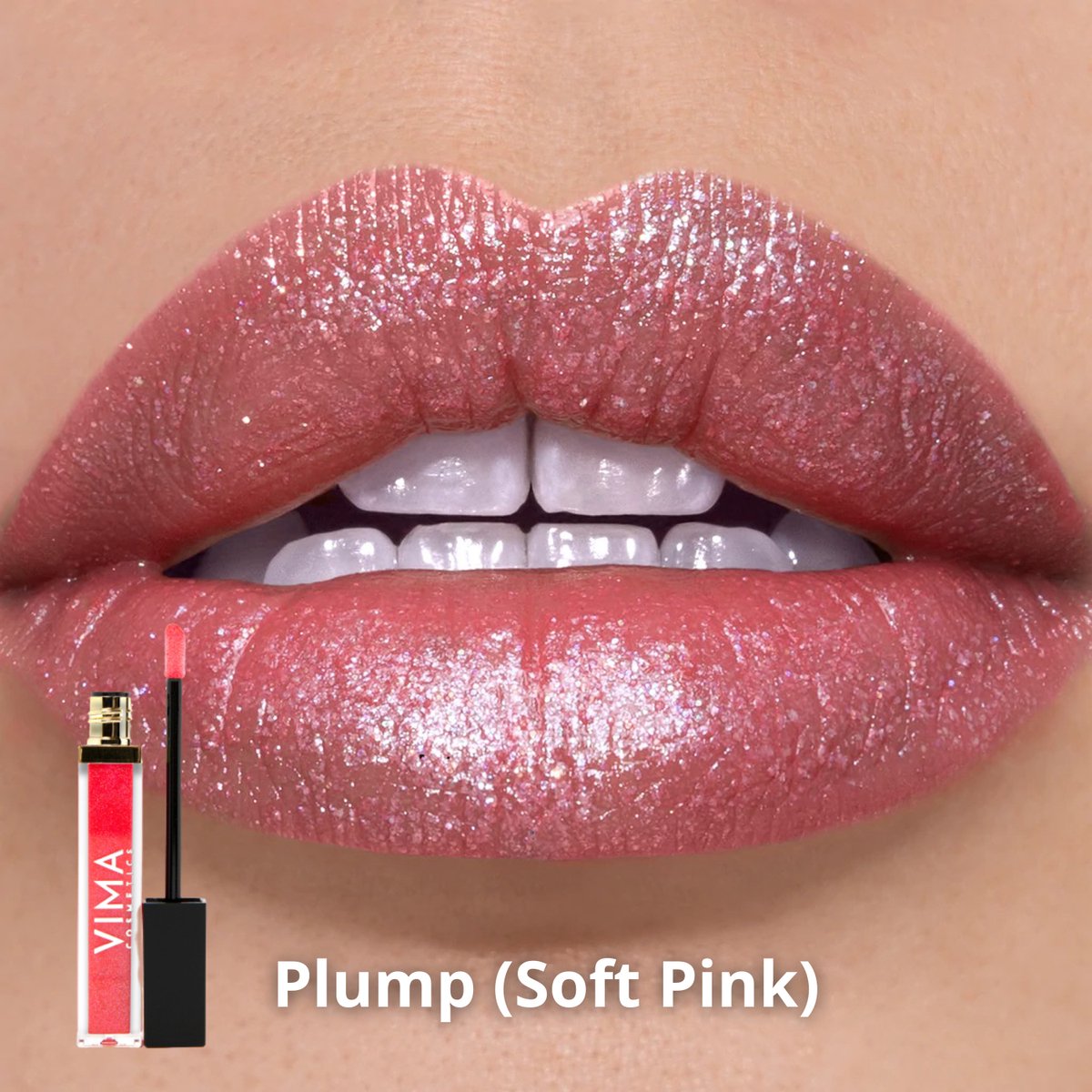 VIMA Lipgloss - Soft Pink (Plump) - Hydraterend - Creamy - Volumegevende Lipgloss