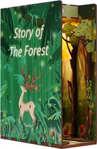 Tonecheer Book Nook : Story de la forêt | Casse-tête 3D en bois | Éclairé | Capteur | Maison miniature DIY | TQ106