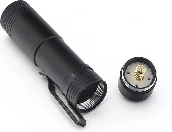 PD® - Mini lampe de poche - Lampe de poche LED - COB - 4 modes d'éclairage  - noir 