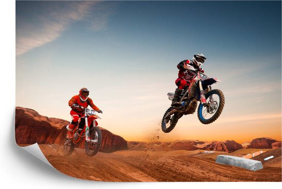 Fotobehang Motoren In De Woestijn