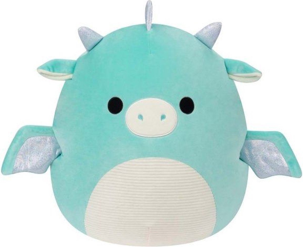 Squishmallows Miles Teal Dragon W/Corduroy Bell 40cm