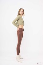 Pantalon Toxik3 taille haute taille moyenne push-up marron