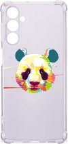 Silicone Hoesje Geschikt voor Geschikt voor Samsung Galaxy M54 Telefoon Hoesje met doorzichtige rand Panda Color