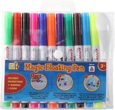 Ensemble de stylos flottants Magic - 11 feutres avec cuillère - Pour enfants - Lavables - Magic