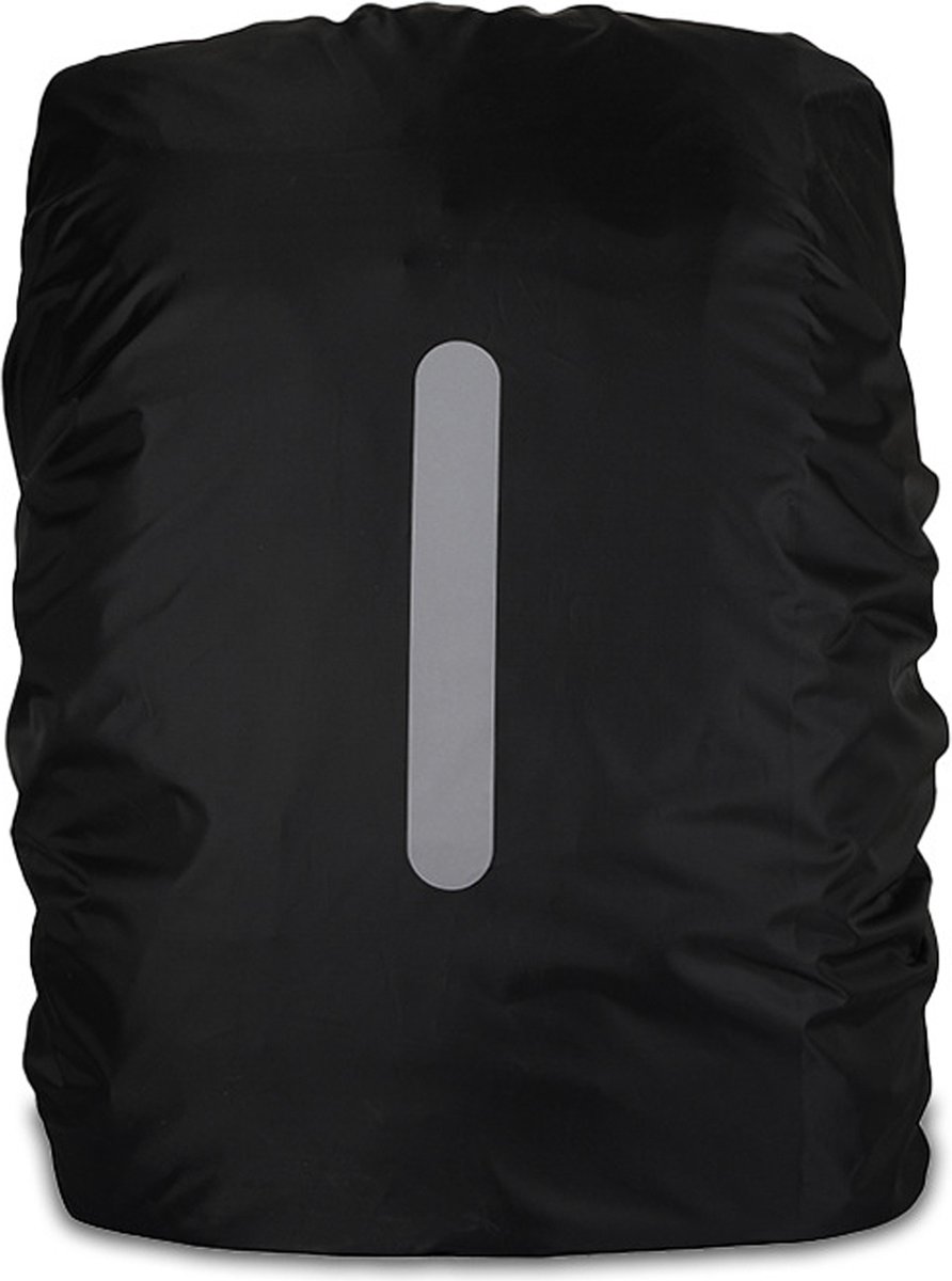 Waterdichte Rugzak Hoes - Reflecterende Regenhoes Backpack - 30 t/m 40 Liter - Zwart - Maat M
