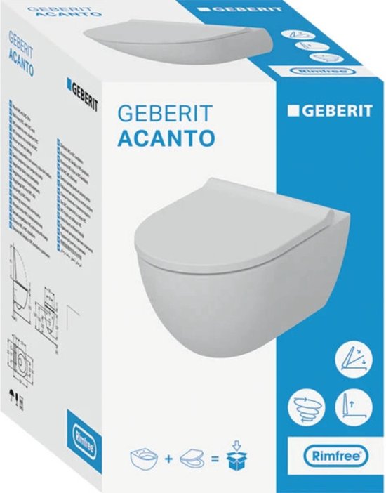 Geberit Acanto pack WC suspendu à chasse d'eau profonde turboflush keratect  36x53cm... | bol