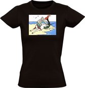 Zeemeermin Dames T-shirt - schub - vis - zee - schubben - vrouw - visser - humor - grappig