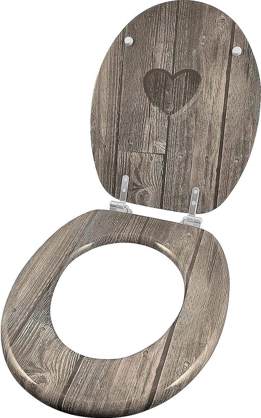 Abattant WC "Cœur" - Design attrayant - Noyau en bois de haute qualité -  Sensation... | bol