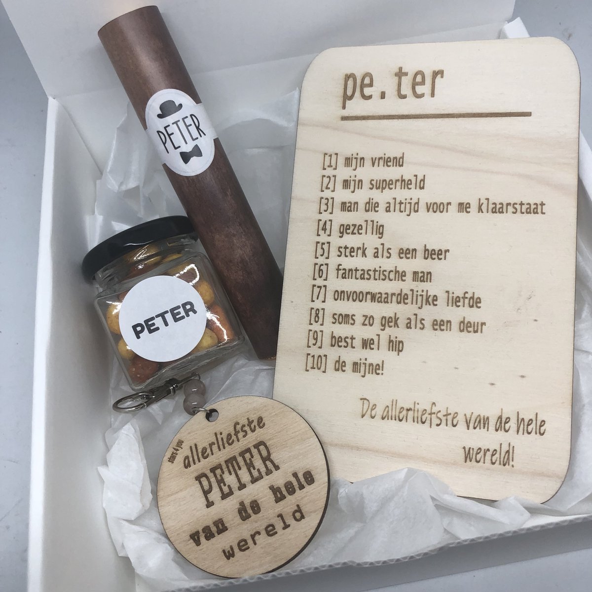 Boîte métal - Cadeau Peter - REMPLISSAGE 400g OFFERT - Cadeau parrain - Cadeau  pour