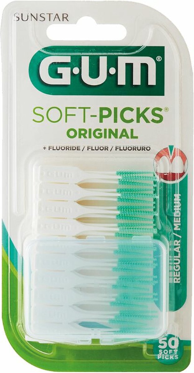 Goedkoopste 8x GUM Soft-Picks Original Regular 50 stuks