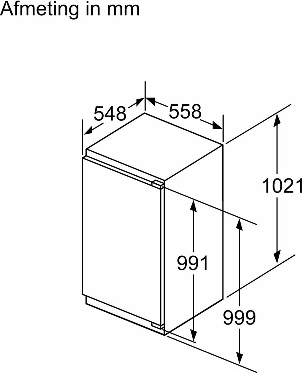 Siemens KI31RADD1 - iQ500 - Inbouwkoelkast - 102 cm - Deur op deur — afbeelding 6