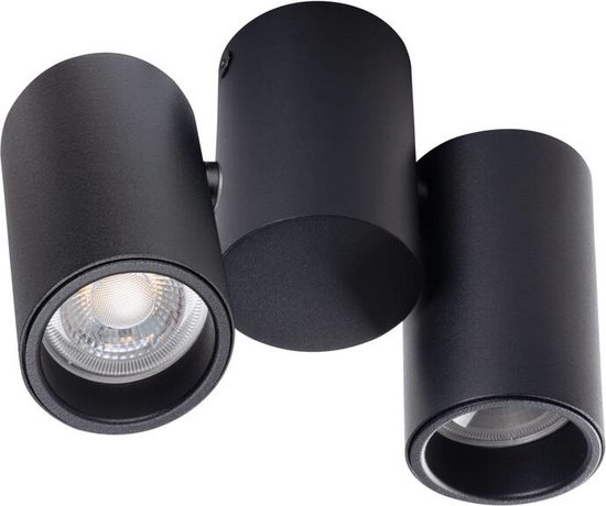 Kanlux S.A. - LED GU10 plafondspot verstelbaar zwart - Dubbelvoudig voor 2 LED GU10 spots