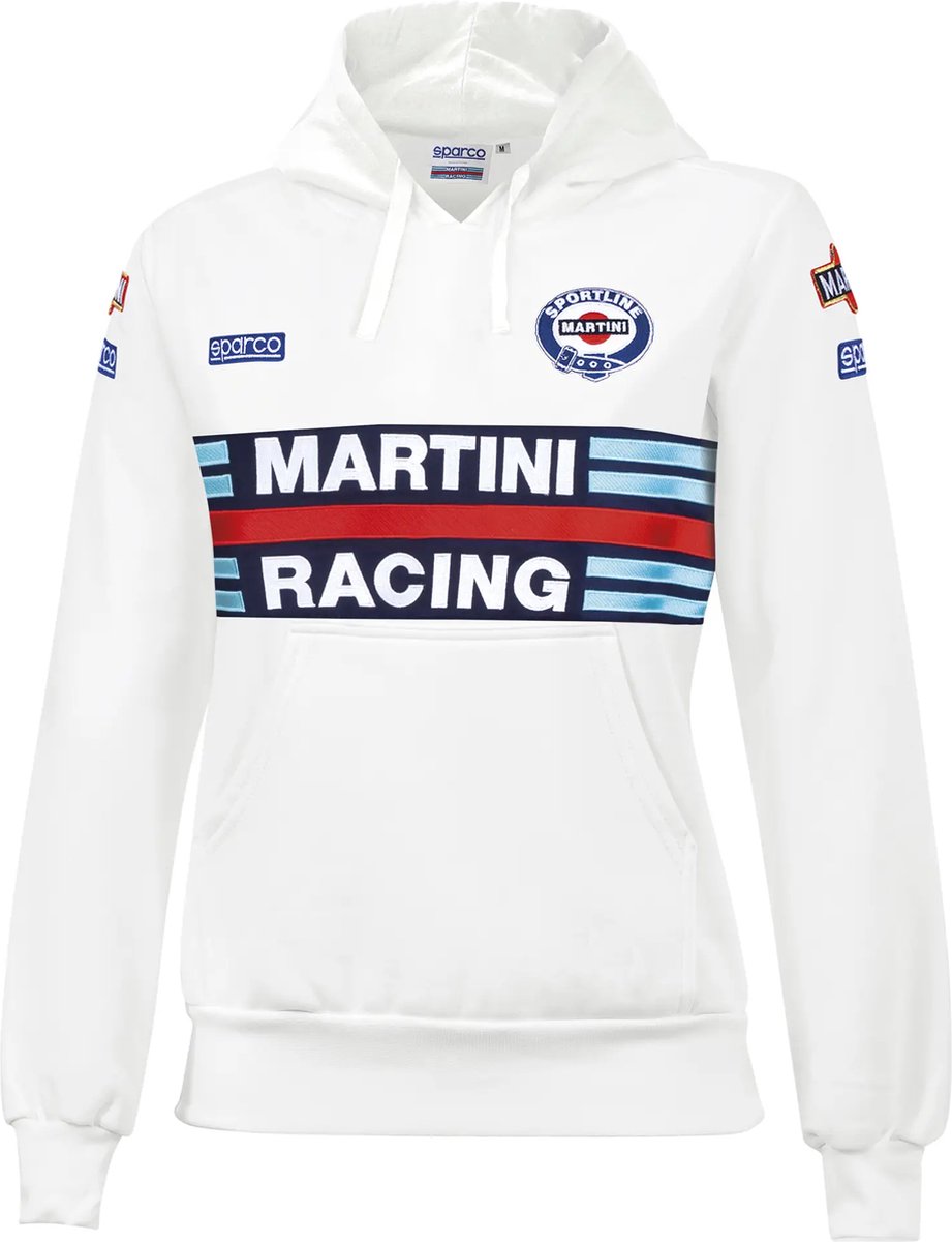 Sparco Martini Racing Dames Hoodie - Wit - Dames hoodie maat M