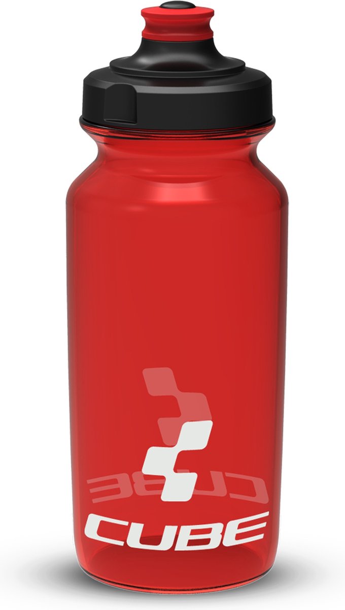 CUBE Waterfles Icon - Bidon - Grote Schroefdop - 0.5 Liter - Polyethyleen - Rood