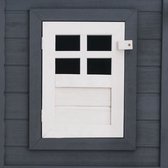Bol.com The Living Store Kippenhok - 202 x 75 x 98 cm - Grijs en wit - Waterbestendig dak - IJzeren gaas - Makkelijk schoon te m... aanbieding