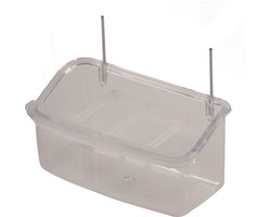 Duvoplus - Voerbak - Vogel - Eetpot Met Anti-mors Grille 10,5x5,5x5cm Transparant - 1st