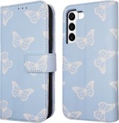 iMoshion Hoesje Geschikt voor Samsung Galaxy S22 Hoesje Met Pasjeshouder - iMoshion Design Bookcase smartphone - Blauw / Butterfly