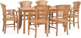 Ensemble de meubles en teck The Living Store - Table 150x90x75 cm - Chaises 61x53x95 cm (LxLxH)