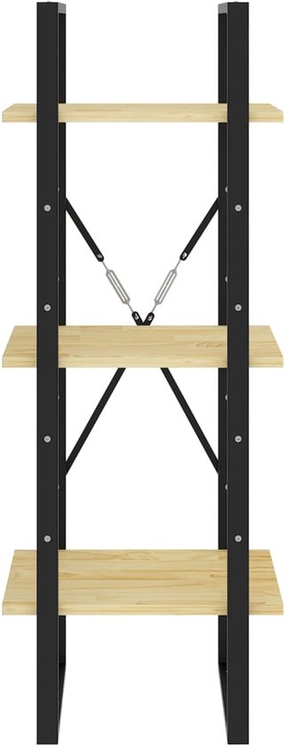 Bibliothèque The Living Store - Style Industriel - 40 x 30 x 105 cm - Pin Massief