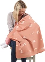 Borstvoedingsdoek borstvoedingsschort met zakken - zachte en ademende stijlsjaal - borstvoedingsdoek voor onderweg (penseelstreken)