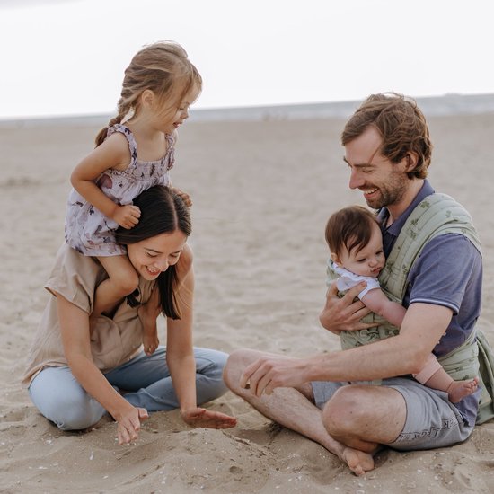Fidella Fly Tai - Porte-bébé ergonomique Mei Tai - porte-bébé combiné - Clover - vert pâle - pour les tout-petits
