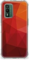 Shockproof Case geschikt voor Nokia XR21 Polygon Red