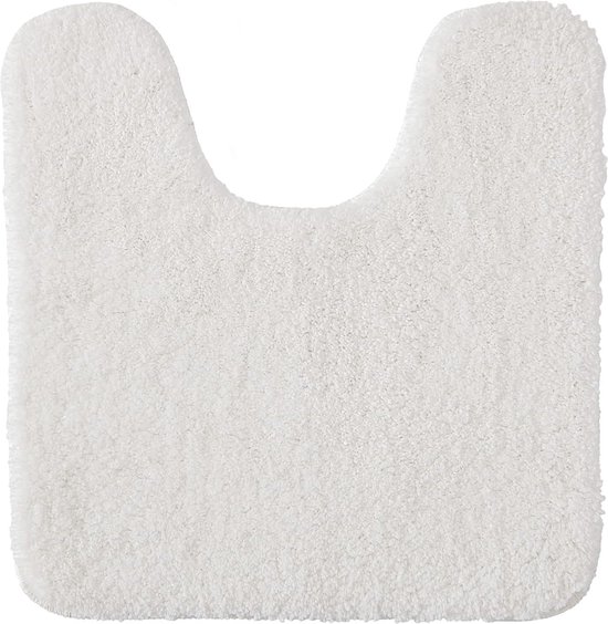 Absorberend toilettapijt antislip U-vorm badmat met hoge hydroscopiciteit tapijten, super zacht, gezellig en ruig microvezel tapijt voor badkamer wit 50 x 50 cm
