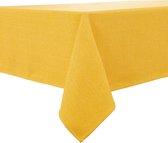 Nappe aspect lin, lavable, linge de table, linge de table, rectangulaire, imperméable, jaune clair, 140 x 180 cm