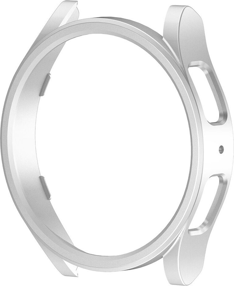 Geschikt Voor Samsung Galaxy Watch 6 Classic 47MM Hoesje Bumper Case Zilver