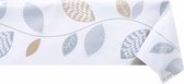 Raved Tafelzeil Bladeren  140 cm x  140 cm - Blauw - PVC - Afwasbaar