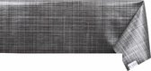Raved Tafelzeil Linnen Look  140 cm x  140 cm - Donker Grijs - PVC - Afwasbaar